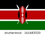 original and simple Kenya flag isolated vector in official colors and Proportion Correctly