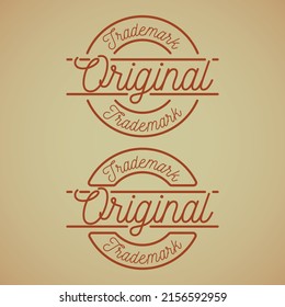 Original simple label with retro style