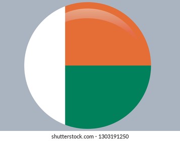 original and simple Madagascar flag isolated vector in official colors