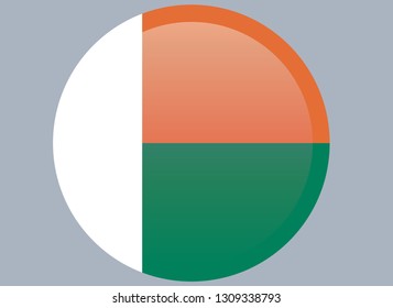 original and simple Madagascar flag isolated vector in official colors and Proportion Correctly
