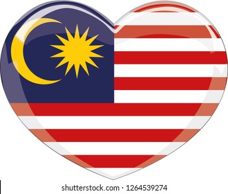 Malaysia Heart Flag Images, Stock Photos & Vectors  Shutterstock