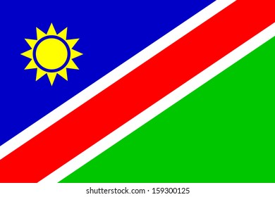 original and simple Namibia flag isolated vector in official colors  and Proportion Correctly
