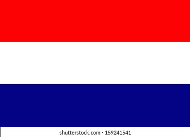 Original And Simple Nederlands, Netherlands Or Holland Flag Isolated Vector In Vivid Colors  And Proportion Correctly