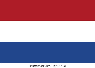 original and simple Nederlands, Netherlands or Holland flag isolated vector in official colors and Proportion Correctly