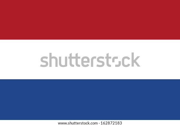 オリジナルとシンプルなネダーランド オランダ またはオランダの国旗の分離型ベクター画像 公式の色と比例正確 のベクター画像素材 ロイヤリティフリー