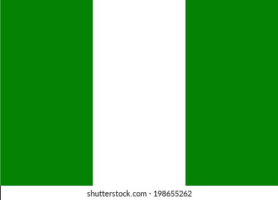 original and simple Nigeria flag isolated vector in official colors and Proportion Correctly 