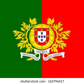 original and simple Portugal Military flag isolated vector in official colors and Proportion Correctly