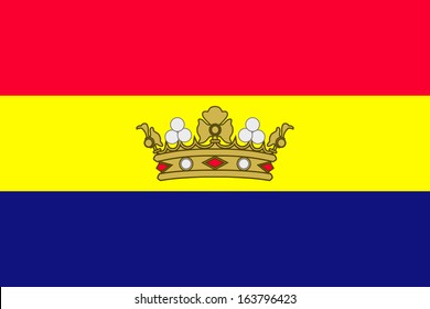 original and simple The Principality of Andorra flag (1866-1939) isolated vector in official colors and Proportion Correctly