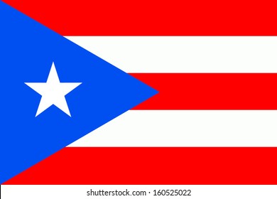 original and simple Puerto Rico flag isolated vector in official colors and Proportion Correctly