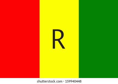 original and simple Rawanda / Rwanda old flag isolated vector in official colors and Proportion Correctly