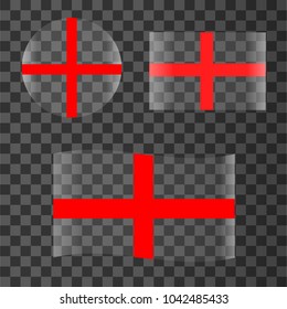 original and simple Republic of The England flag isolated vector in official colors and Proportion Correctly