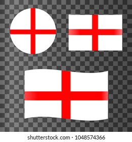original and simple Republic of The England flag isolated vector in official colors and Proportion Correctly