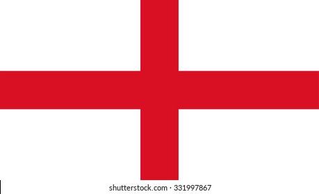 original and simple Republic of The England flag isolated vector in official colors and Proportion Correctly. English flag.