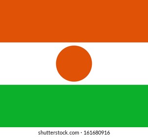 original and simple Republic of Niger flag isolated vector in official colors and Proportion Correctly (6:7)