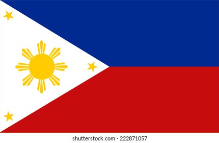 original and simple Republic of The Philippines flag isolated vector in official colors and Proportion Correctly The Philippines is a member of Asian Economic Community (AEC) 