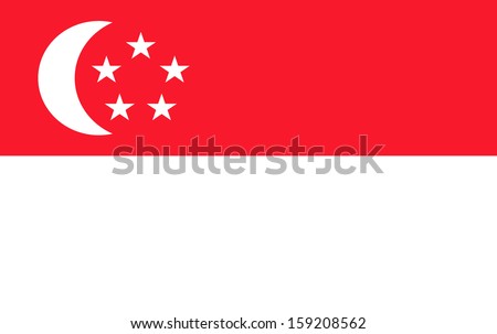 original and simple Republic of Singapore flag isolated vector in official colors  and Proportion Correctly
The Singapore is a member of Asean Economic Community (AEC)