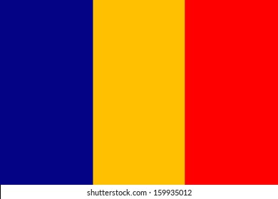 original and simple Romania flag isolated vector in official colors and Proportion Correctly