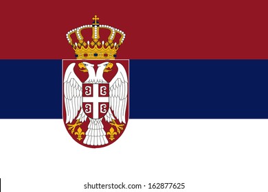 original and simple Serbia flag isolated vector in official colors and Proportion Correctly