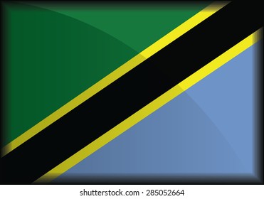 original and simple Tanzania flag isolated vector in official colors and Proportion Correctly