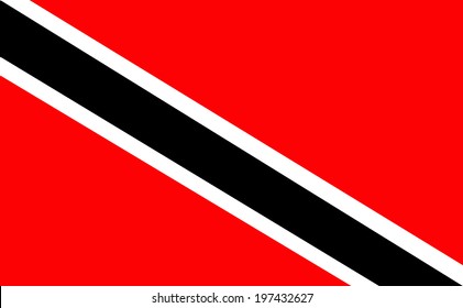 original and simple Trinidad and Tobago flag vector illustration isolated in official colors and Proportion Correctly.