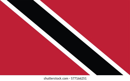 original and simple Trinidad and Tobago flag isolated vector in official colors and Proportion Correctly