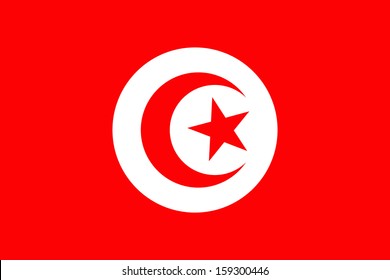 original and simple Tunisia flag isolated vector in official colors  and Proportion Correctly