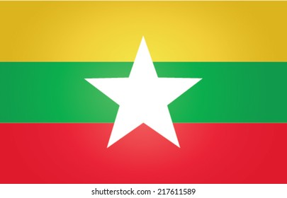 original and simple Union of Myanmar or Burma flag