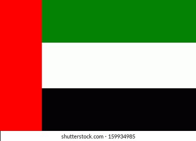 original and simple of the United Arab Emirates flag isolated vector in official colors and Proportion Correctly svg