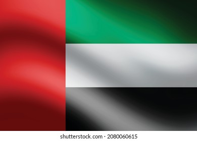 Original y simple de la bandera de los Emiratos Árabes Unidos. Vector EPS10.