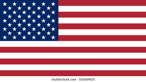 Original and simple United State of America flag isolated vector in official colors and Proportion Correctly USA. American Flag. National United State of America flag. Vector image of American Flag.