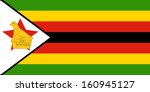 original and simple Zimbabwe flag isolated vector in official colors and Proportion Correctly