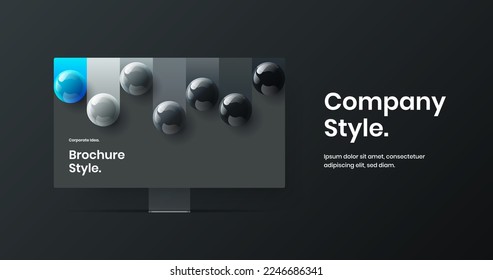 Original site design vector concept. Simple computer monitor mockup web project template.