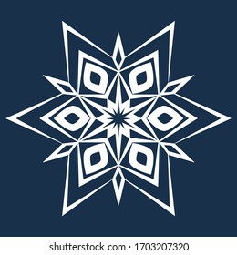 Original copo de nieve, elemento de invierno, diseño de Año Nuevo. Ilustración vectorial de material.