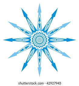 original snowflake on white