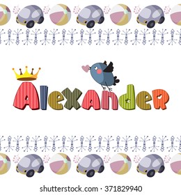 The original spelling of the name "Alexander".