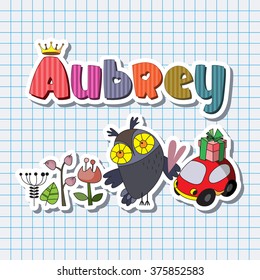 The original spelling of the name "Aubrey".