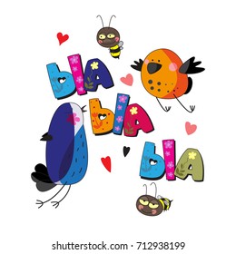 The original spelling of the phrase "bla-bla-bla".