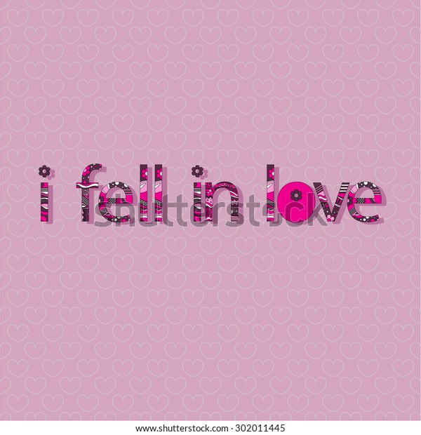 original-spelling-phrase-fell-love-stock-vector-royalty-free