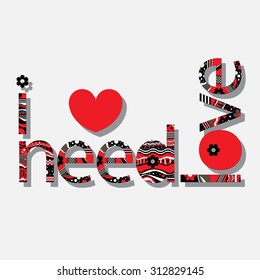 The original spelling of the phrase " I need love ".
