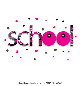 The original spelling of the word "school".