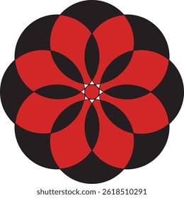 Original Spiral flower icon, done in illustrator using shapes. No AI used in tis design