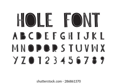 The original splashy font, consisting of capital letters bold