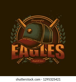 The original sports vector emblem of the baseball team.