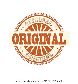 Original stamp grunge certificate vector illustration