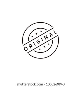 Original stamp icon vector illustration