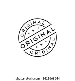 Original stamp icon vector illustration