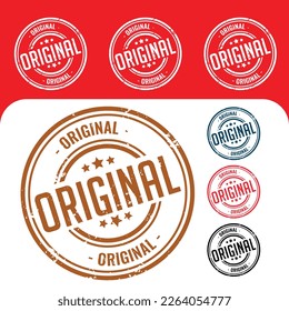 original. sello, conjunto vectorial de placas y etiquetas de oro clásicas. Elementos de época con título Producto original, calidad premium, Mejor elección, edición limitada, oferta especial, producto original. Aislado para