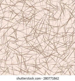 Original stylish backdrop of beige chaotic lines on a light background.
