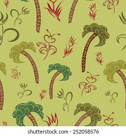 Original summer seamless background, vector