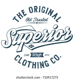 The Original Superior Clothing Co. - Tee Design For Print